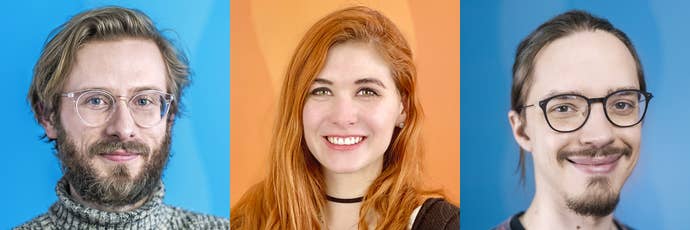 Matthias Kraut, Elena Schulz and Moritz Wagner from Mimimi Games