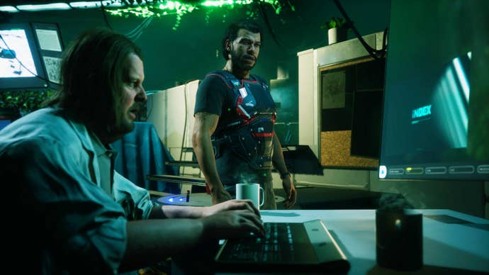 Morrison and Jacob Diaz looking astatine a machine successful MindsEye
