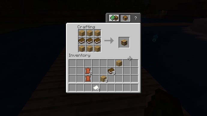 Minecraft Bookshelf crafting recipe