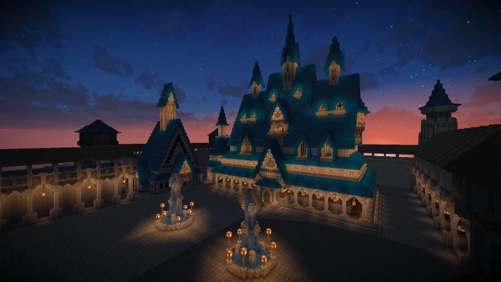 Arendelle Castle from Frozen built in Minecraft - 5