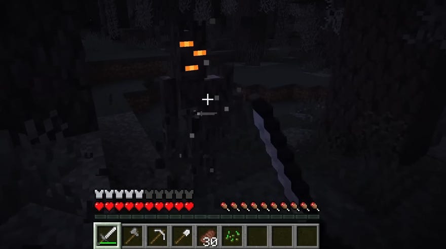 The Creaking, a new mob coming to Minecraft in a new biome. It’s a grey tree in a grey forest.