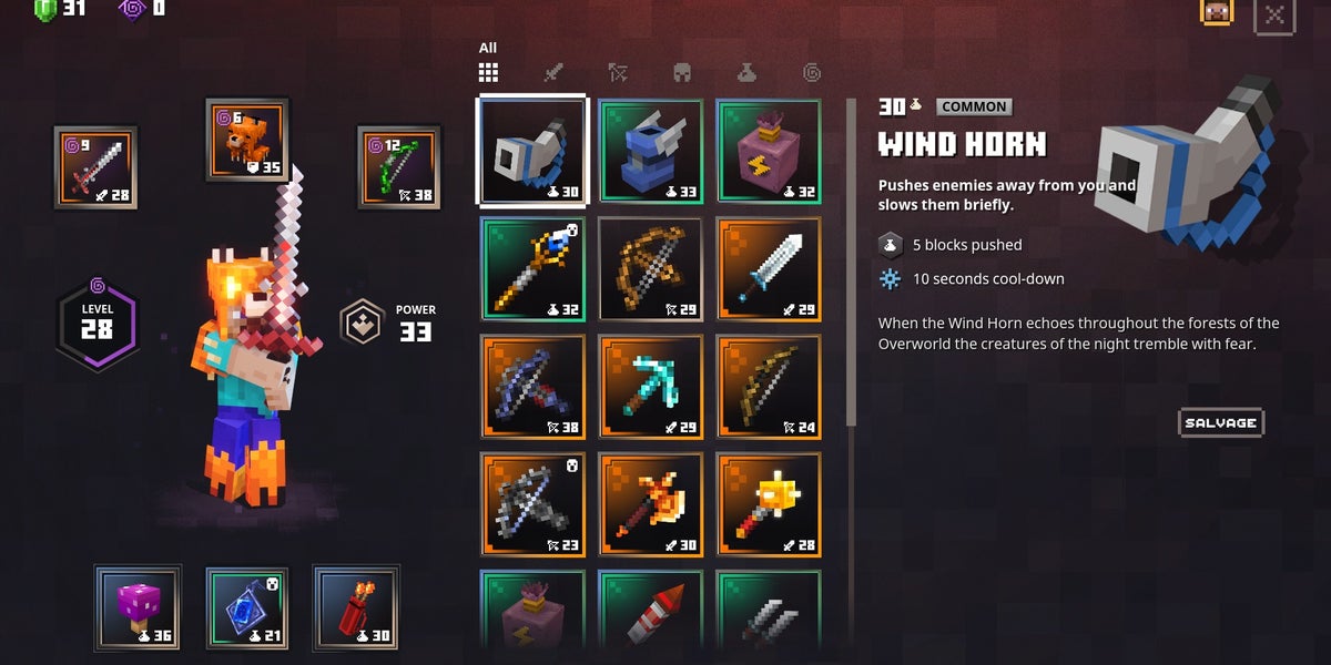 Minecraft Dungeons unique items guide | Rock Paper Shotgun