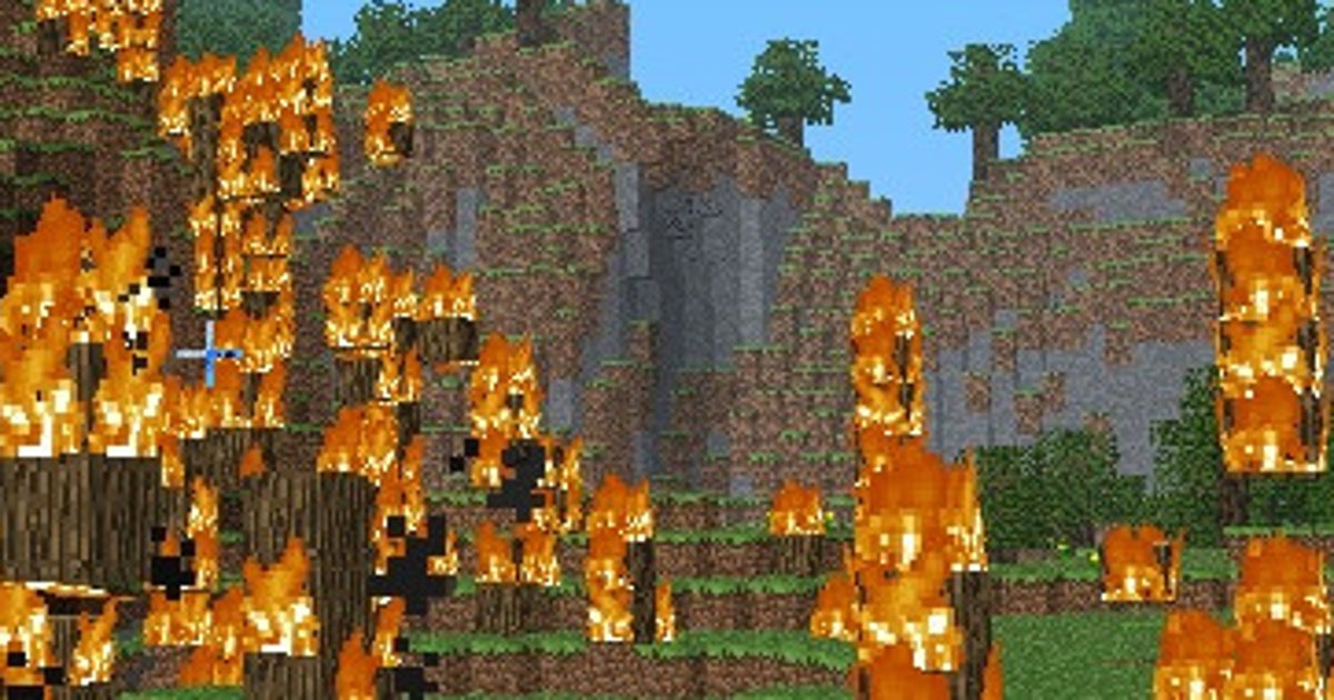 Dramatic Minecraft Fire Minecraft's latest snapshot is available, fires no longer be crazy | VG247