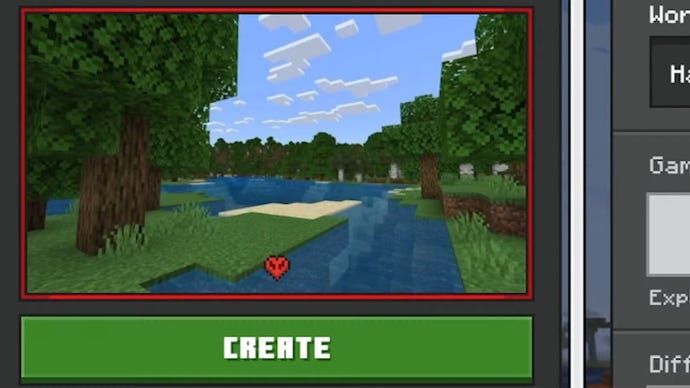 A Minecraft screenshot showing the new Hardcore mode as per the Bundles Of Bravery update.