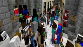 Modders create 3-D server lobby for Minecraft
