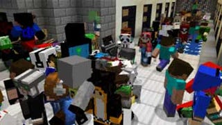 Modders create 3-D server lobby for Minecraft
