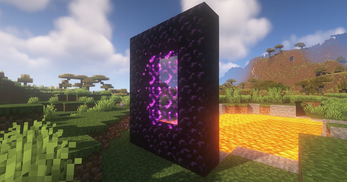 Minecraft Java Nether Portal Build How to make a Minecraft Nether Portal (fastest method) | Rock Paper Shotgun