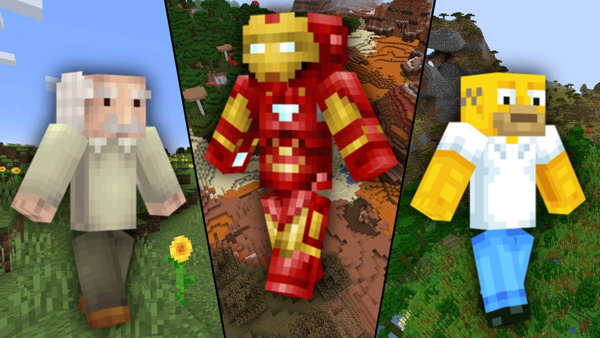 Famous Minecraft Players Skins Minecraft's New And Old Default Skins