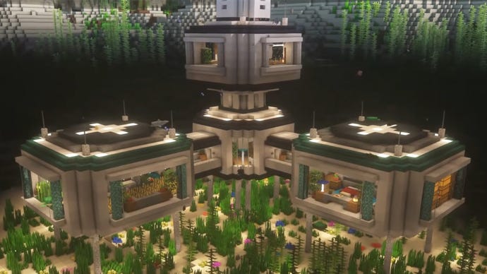 Underwater Base build by IrieGenie via YouTube.