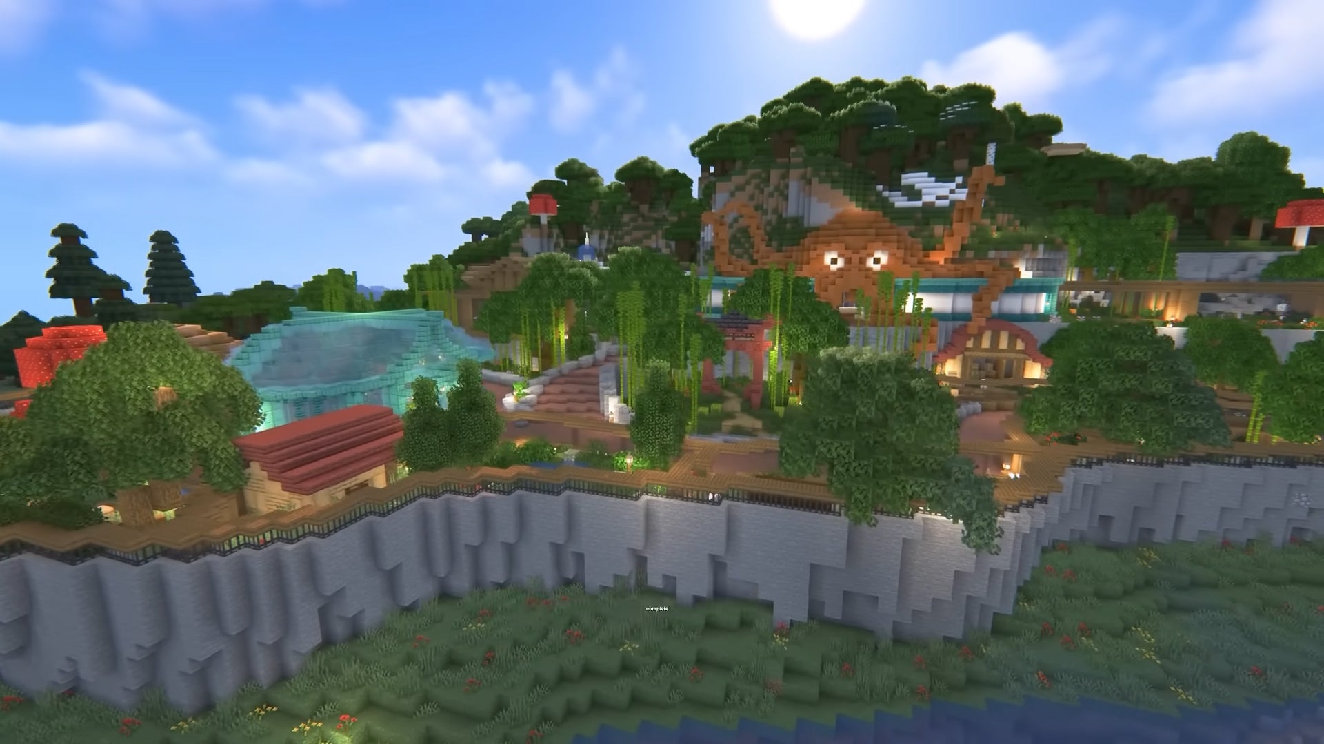 Screenshot of a zoo build in Minecraft, created by BlueNerd on YouTube. - 34