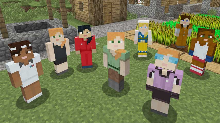 Minecraft console builds get free female avatar skin