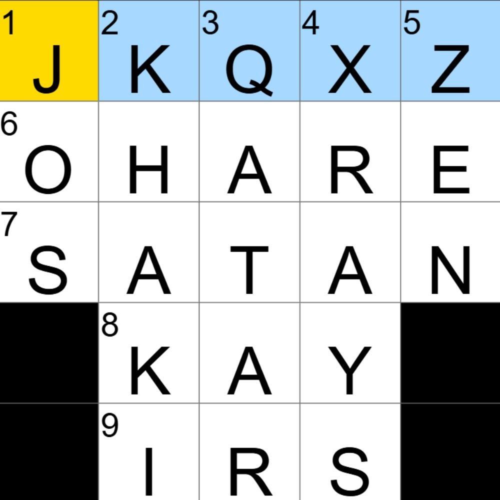 The completed NYT Mini Crossword for 10/09/2025, showing all the answers for each clue. - 3