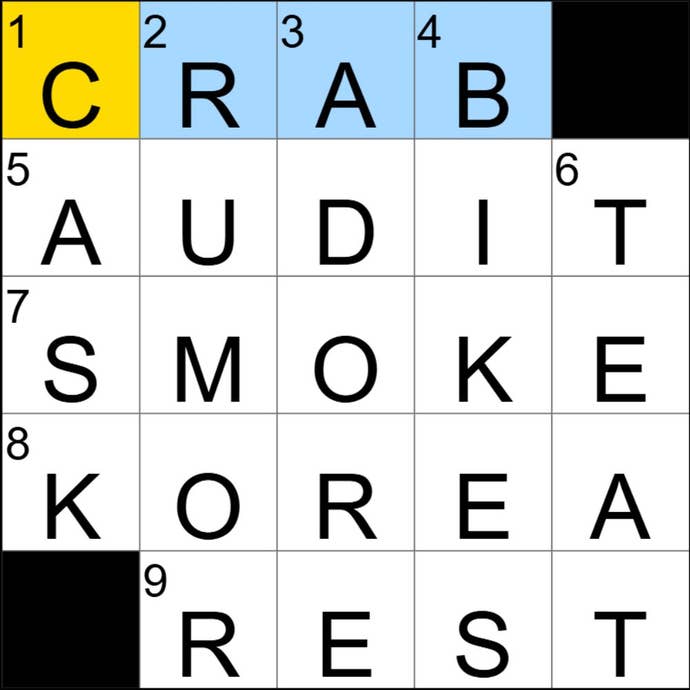 Completed NYT Mini crossword for 28.08.2025, showing all answers for each tip.