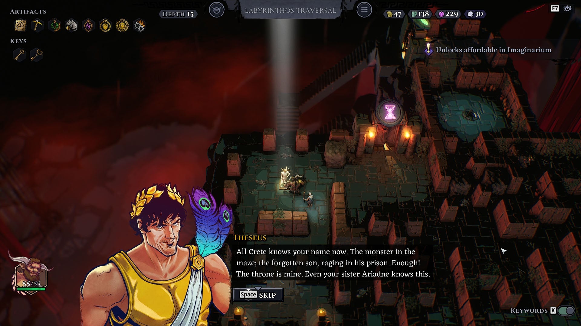 Minos review - Theseus can have the minotaur, this roguelike tower defense gets just too punishing