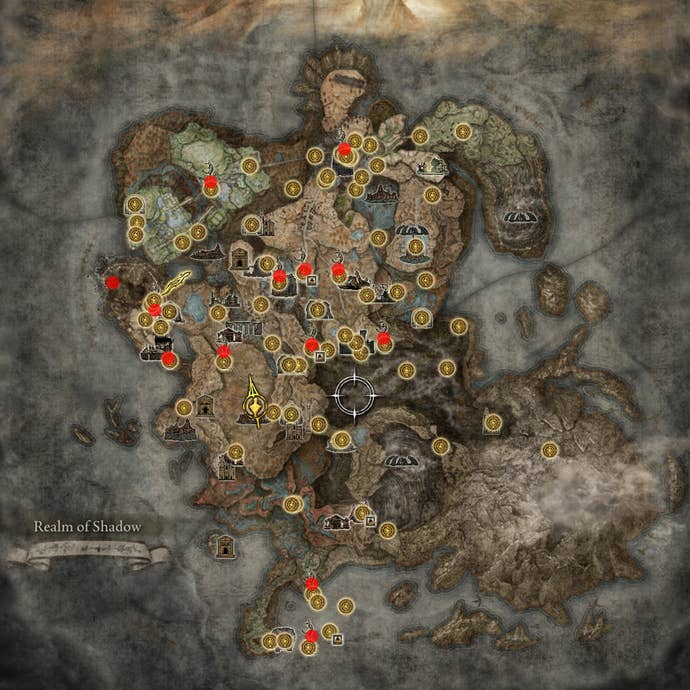 Every Miquella’s Cross location on the Elden Ring Shadow Of The Erdtree map.
