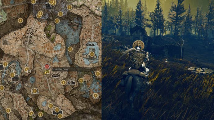 Miquella’s Cross location in the Moorth Ruins in Elden Ring: Shadow of the Erdtree.