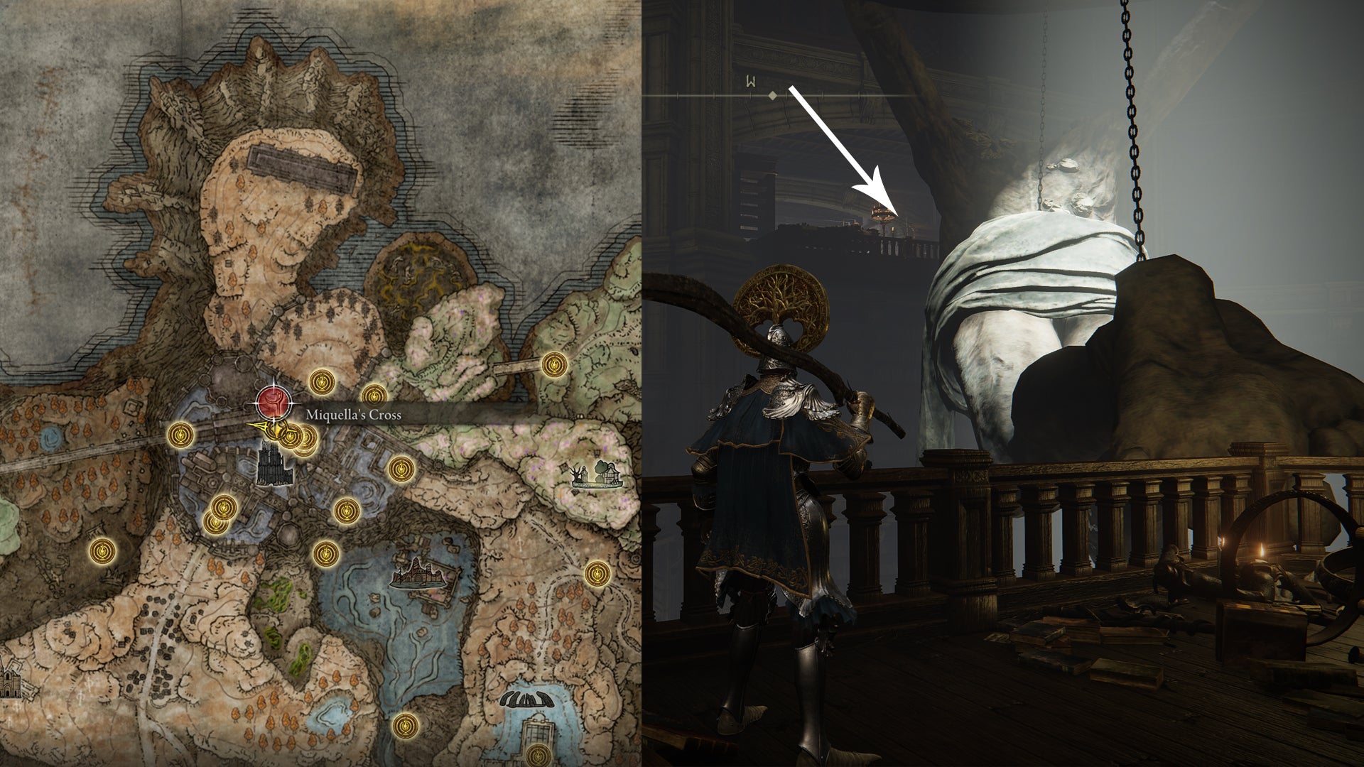 The Miquella’s Cross location inside the Shadow Keep in Elden Ring: Shadow of the Erdtree. - 14