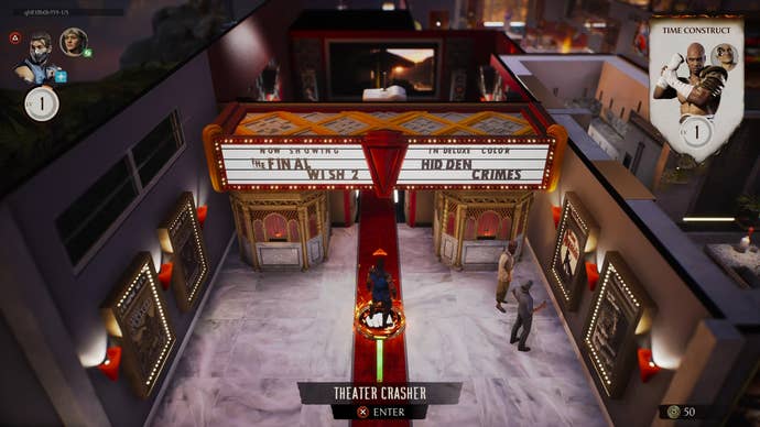 Sub Zero visits an in-home cinema complex in Mortal Kombat 1’s Invasion mode