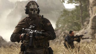 Ghost and his squadmate in walk through a field in Modern Warfare 2.