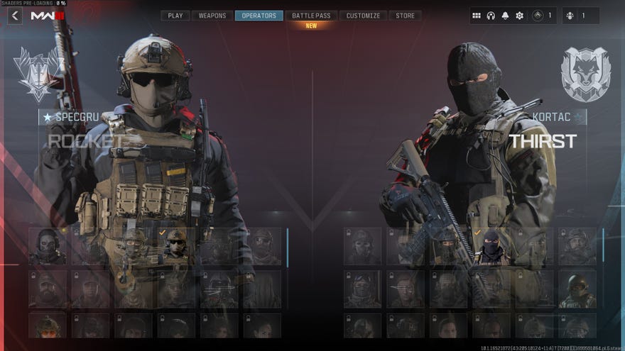 Image of the SpecGru and Kortac Operator factions in Modern Warfare 3