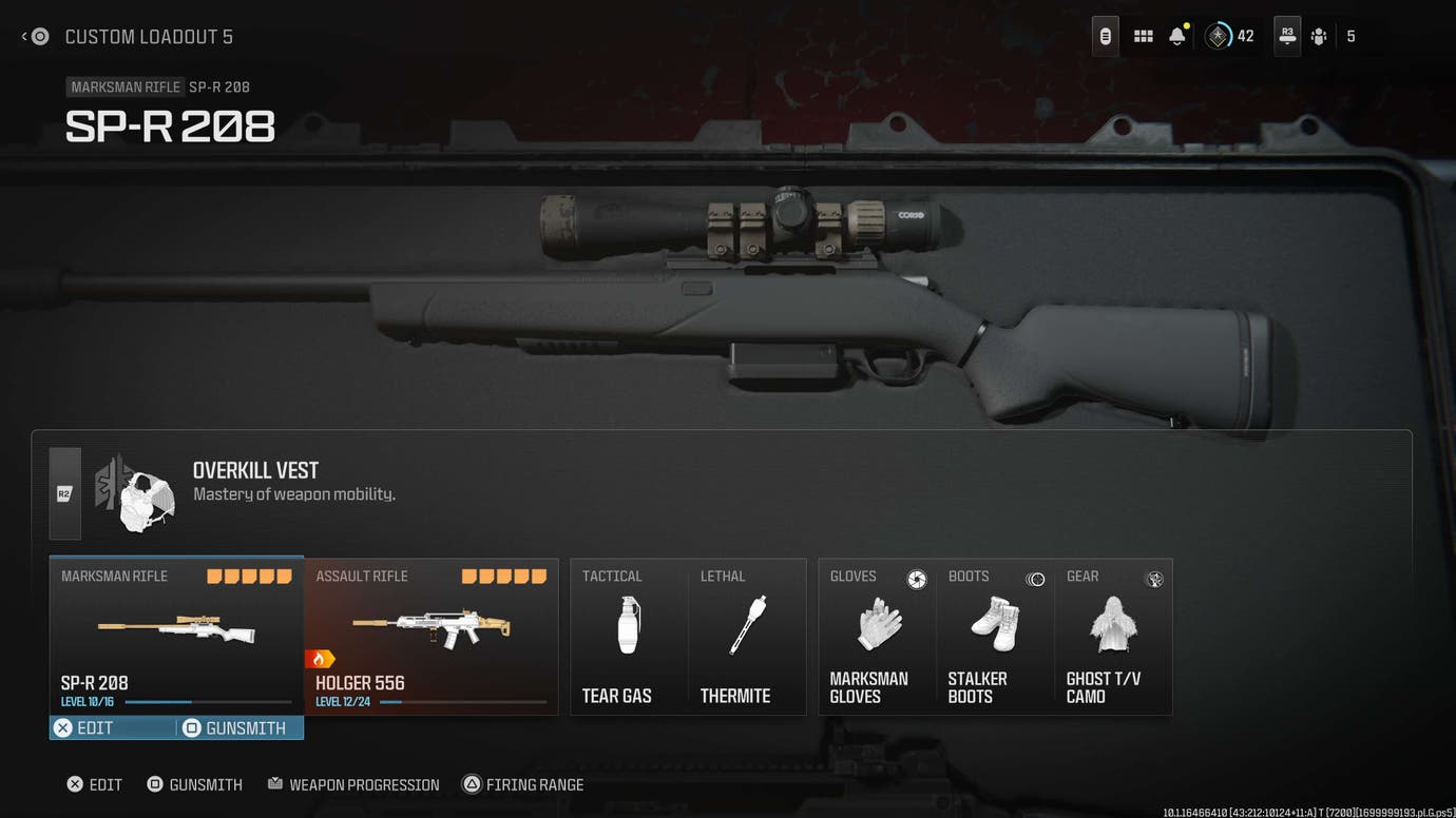 Best SPR 208 loadout and class build for Warzone and MW3