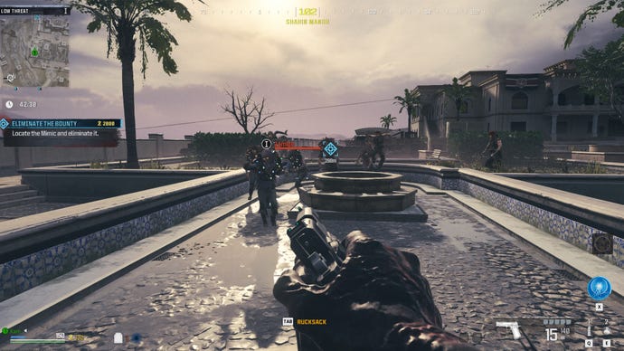 Screenshot of a zombie horde in MWZ