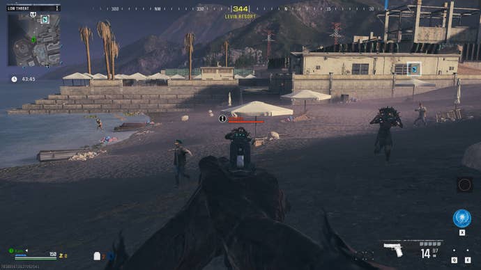 Screenshot of a headshot in MWZ