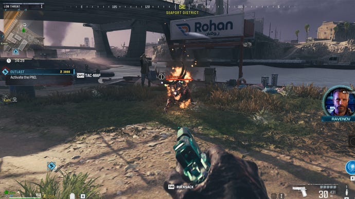 Screenshot of a reindeer hellhound in MWZ