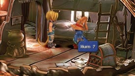 A screenshot of the Moguri Mod for Final Fantasy 9, showing the AI upscaled textures.