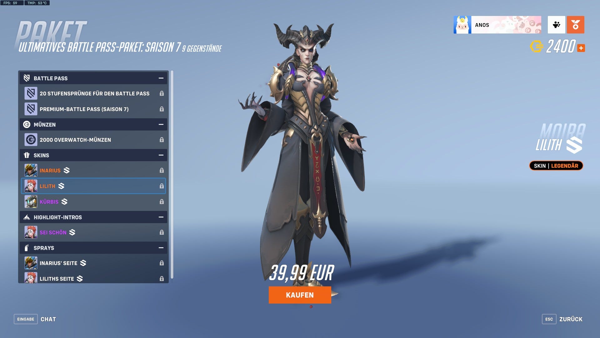 Lilith Skin Color Overwatch 2 macht es schon wieder: Lilith-Skin fΓΌr Moira gibt es nur in ...