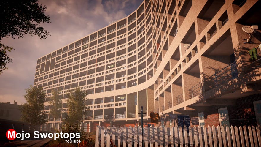 Leith’s Banana Flats as recreated in Far Cry 5 by Mojo Swoptops.