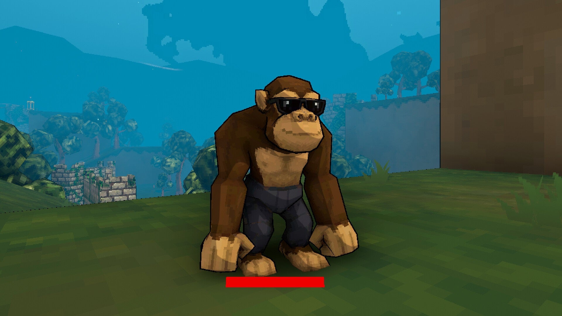 Monke, a sunglasses-wearing gorilla, wears a goofy grin on his face in Megabonk. - 6