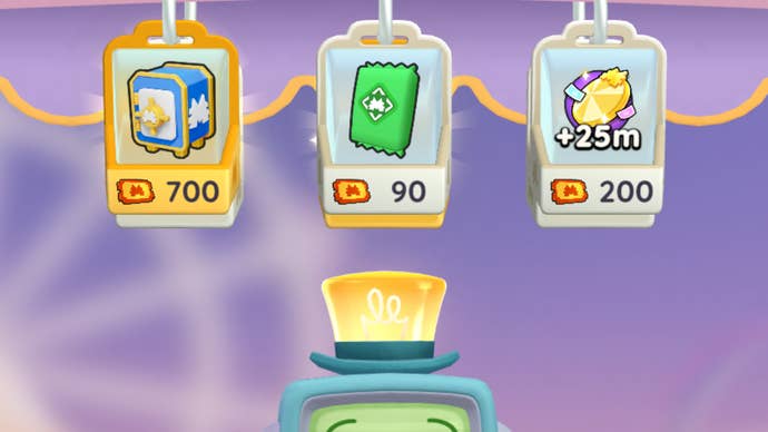 A dangling selection of prizes in the Monopoly Go Juggle Jam event.