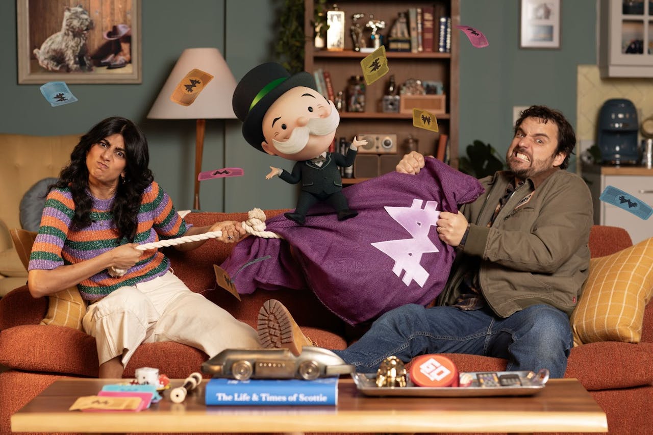 Monopoly Go ad brings back Will Ferrell as Mr Monopoly wrapped in a lot of 90s TV sitcom nostalgia - 1