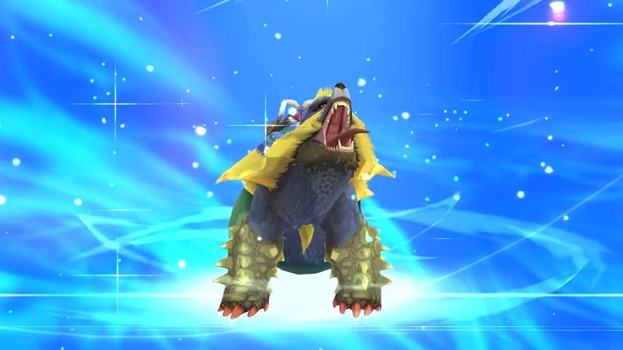 Monster Hunter Stories 2 - An Arzuros roaring