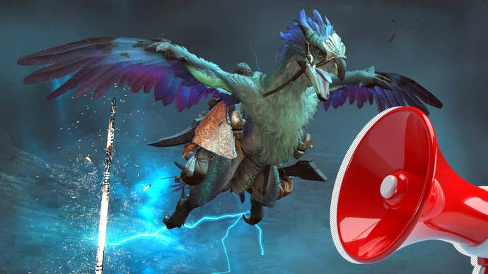 Monster Hunter screenshot and an update klaxon.