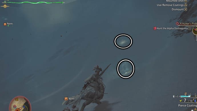 monster hunter wilds alpha doshaguma ground lightning bolt markers