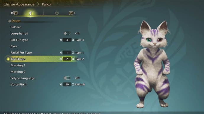 monster hunter wilds appearance menu change palico appearance