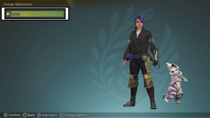 monster hunter wilds appearance menu hunter option
