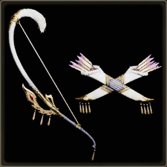 A close-up of a weapon in Monster Hunter Wilds against a black background. - 24