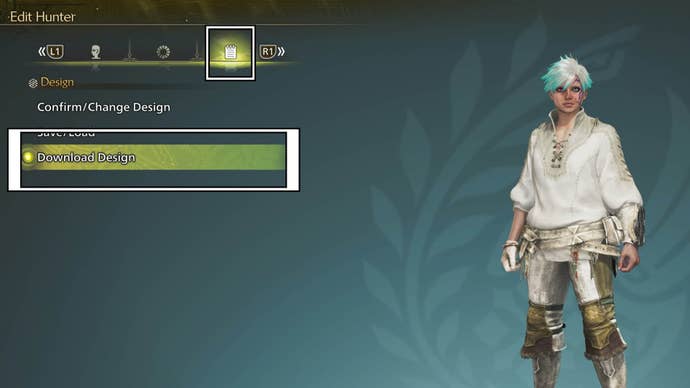 monster hunter wilds character creation download design option