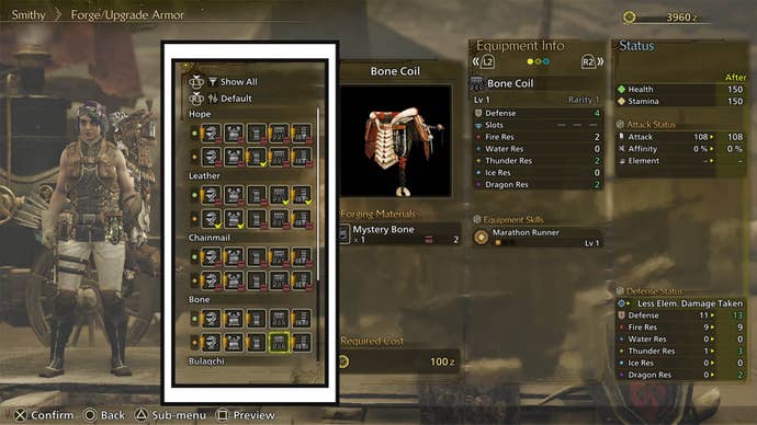 monster hunter wilds crafting armor menu armor sets