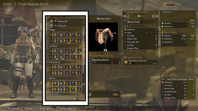 monster hunter wilds crafting armor menu armor sets