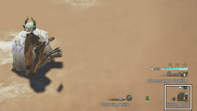 monster hunter wilds equip fishing rod from inventory option