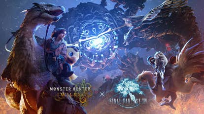 Monster Hunter Wilds cardinal creation showing a collaboration with Final Fantasy 14 showing a magitek monster and chocobos.