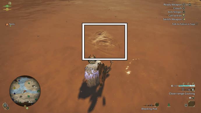 monster hunter wilds fish ripple in murky water