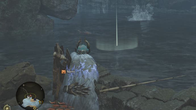 monster hunter wilds fishing cast aim icon