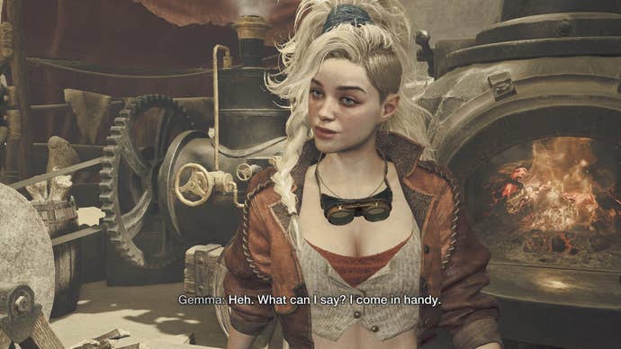 monster hunter wilds gemma at base camp smithy