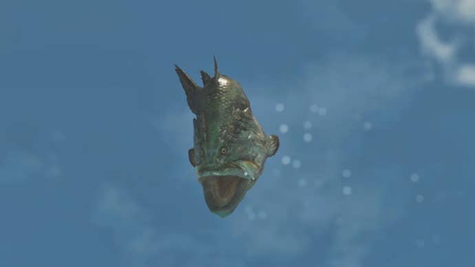 monster hunter wilds giant trevally flying through air