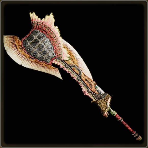A close-up of a weapon in Monster Hunter Wilds against a black background. - 11